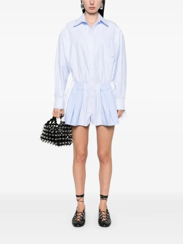 Alexander Wang プリーツ ロンパース | ブルー | FARFETCH JP
