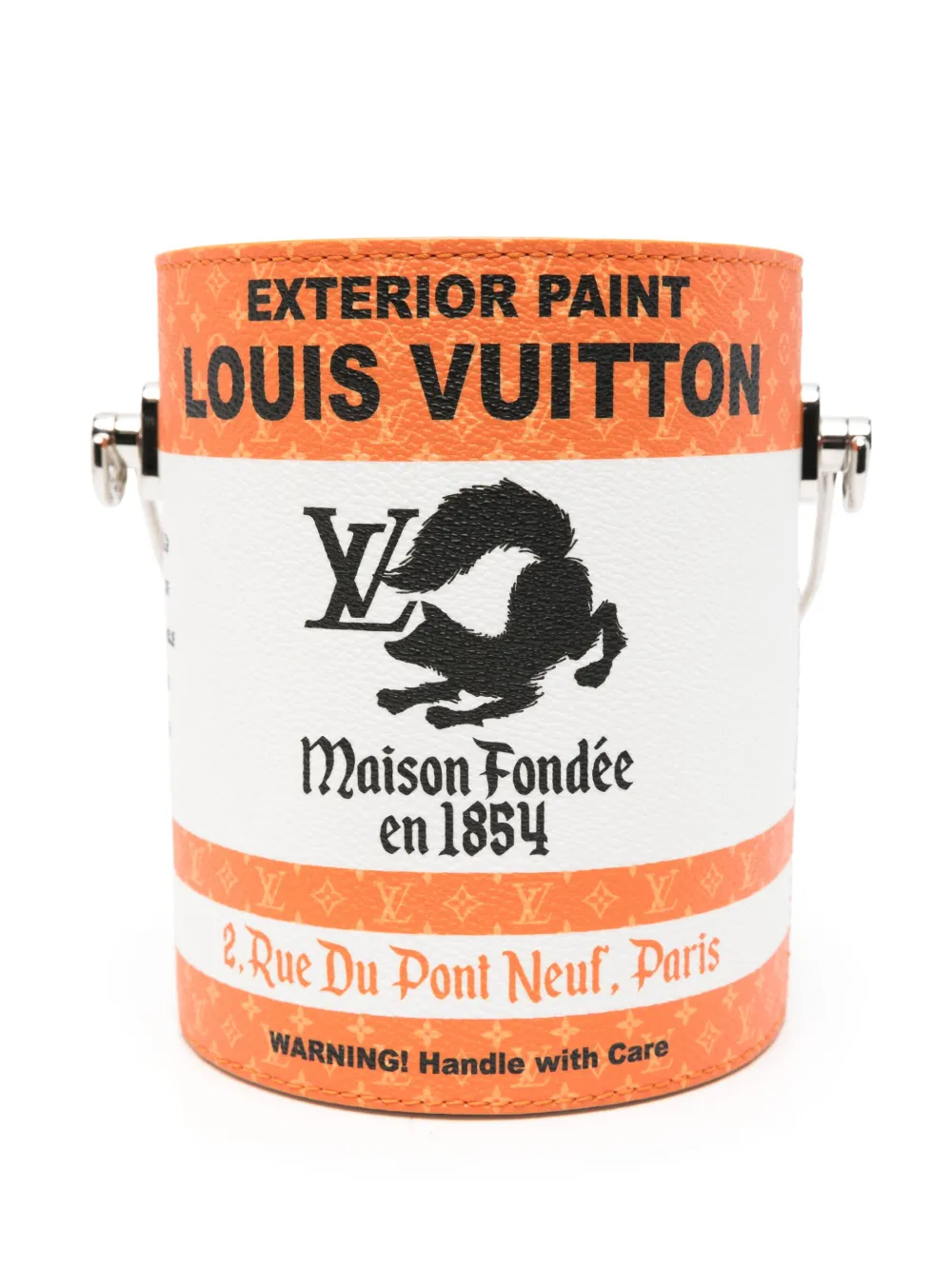 Pre-owned Louis Vuitton Lv Paint Can Bag In Orange