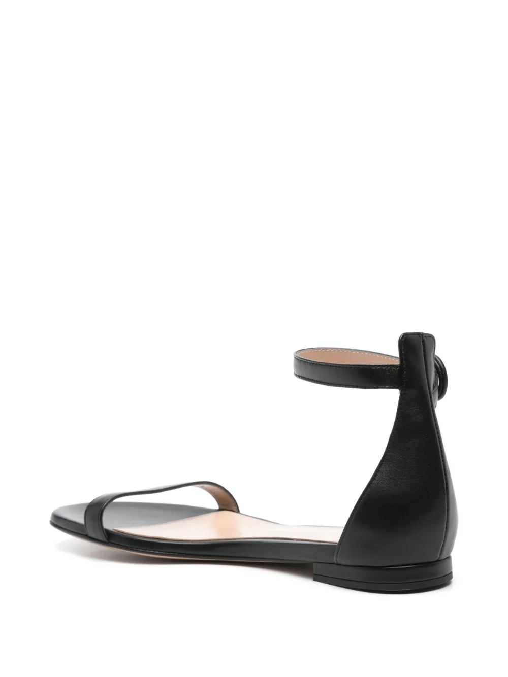 Gianvito Rossi leather flat sandals Black