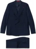 Isaia checked suit - Blue