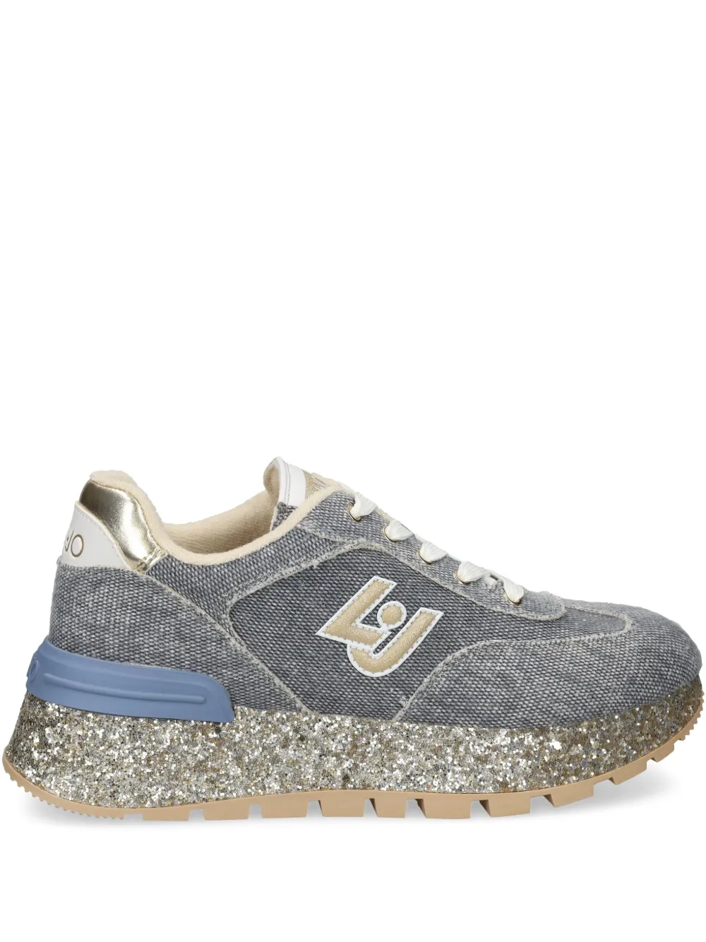 LIU JO glitter-detail sneakers Blue