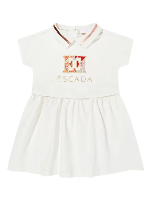 Escada Kids logo-appliqué dress