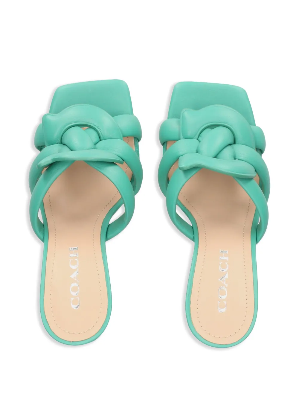 Coach 90mm Kellie sandals Green