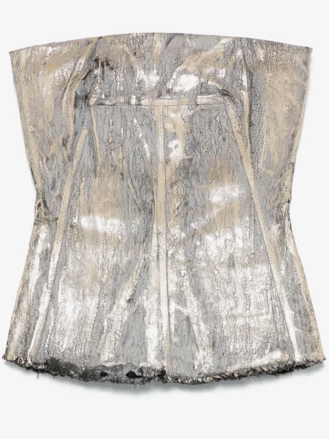 Rick Owens cracked-effect bustier
