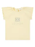 Escada Kids logo-embroidered T-shirt - Yellow
