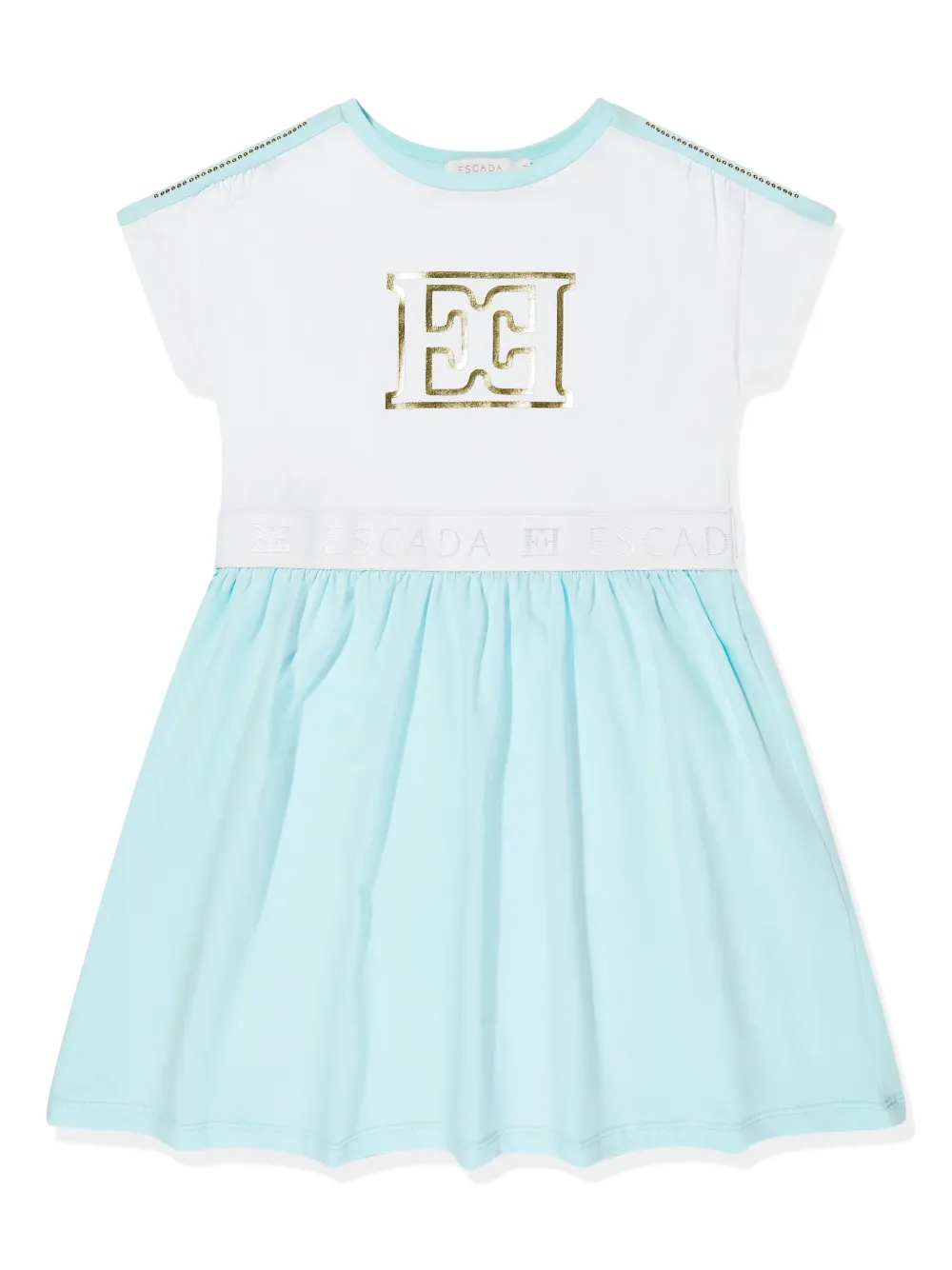 Escada Kids ロゴ ワンピース - ホワイト Escada Kids ロゴ ワンピース - ホワイト