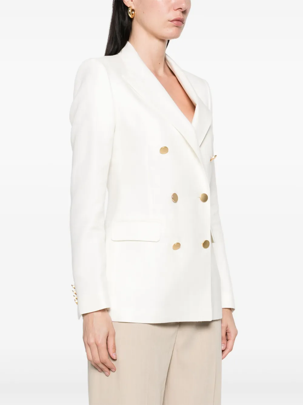 Tagliatore Blazer met dubbele rij knopen Wit