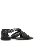 Toga Pulla cross-strap sandals - Black