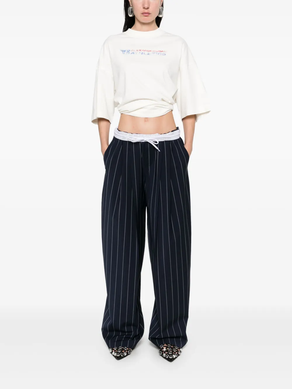 Alexander Wang Gestreepte broek - Blauw