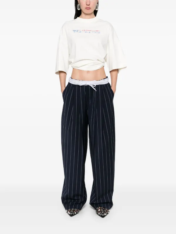 Alexander Wang Striped Trousers | Blue | FARFETCH