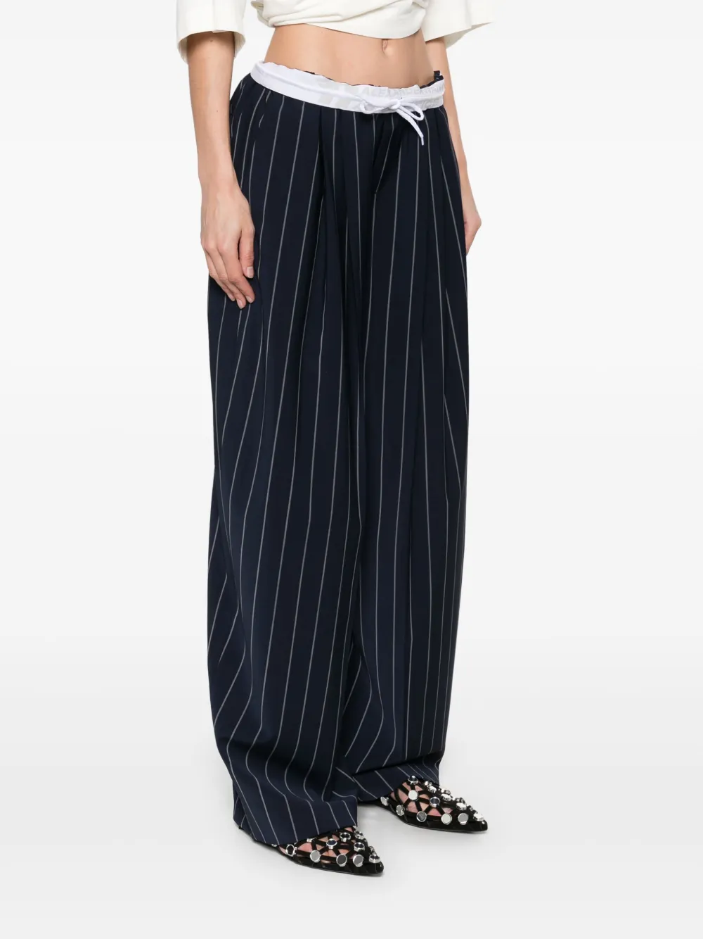 Alexander Wang Striped Trousers | Blue | FARFETCH