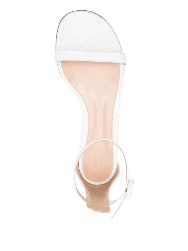 Gianvito Rossi Leather Flat Sandals | White | FARFETCH