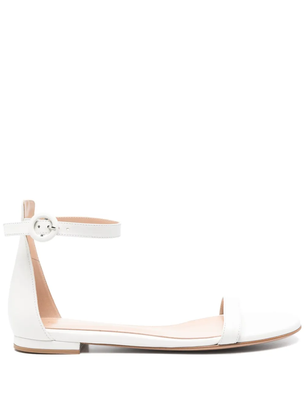 Gianvito Rossi leather flat sandals White