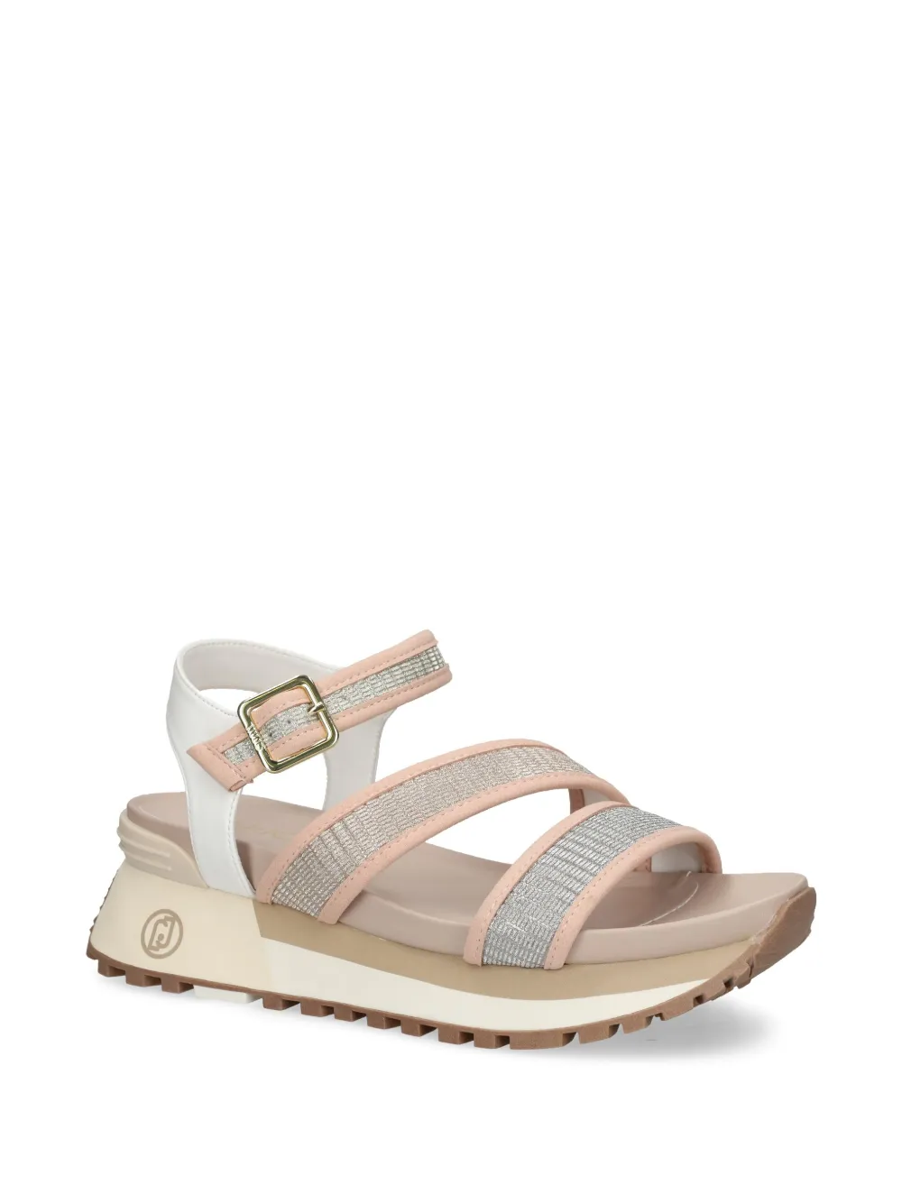 LIU JO logo-stamp sandals - Roze