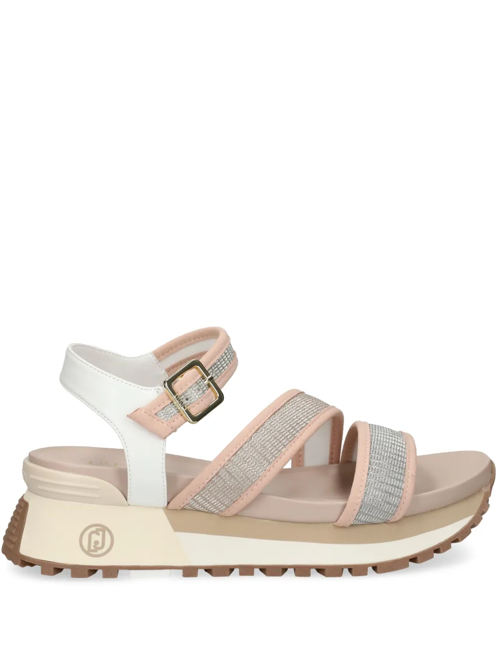 LIU JO logo-stamp sandals Pink