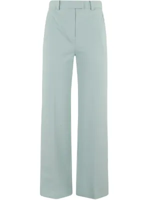 パンツ CIRCOLO 1901 Women Straight Pants FD3394 784 Blue Circolo 1901 Stretch cotton wide-leg pants with ironed pleat