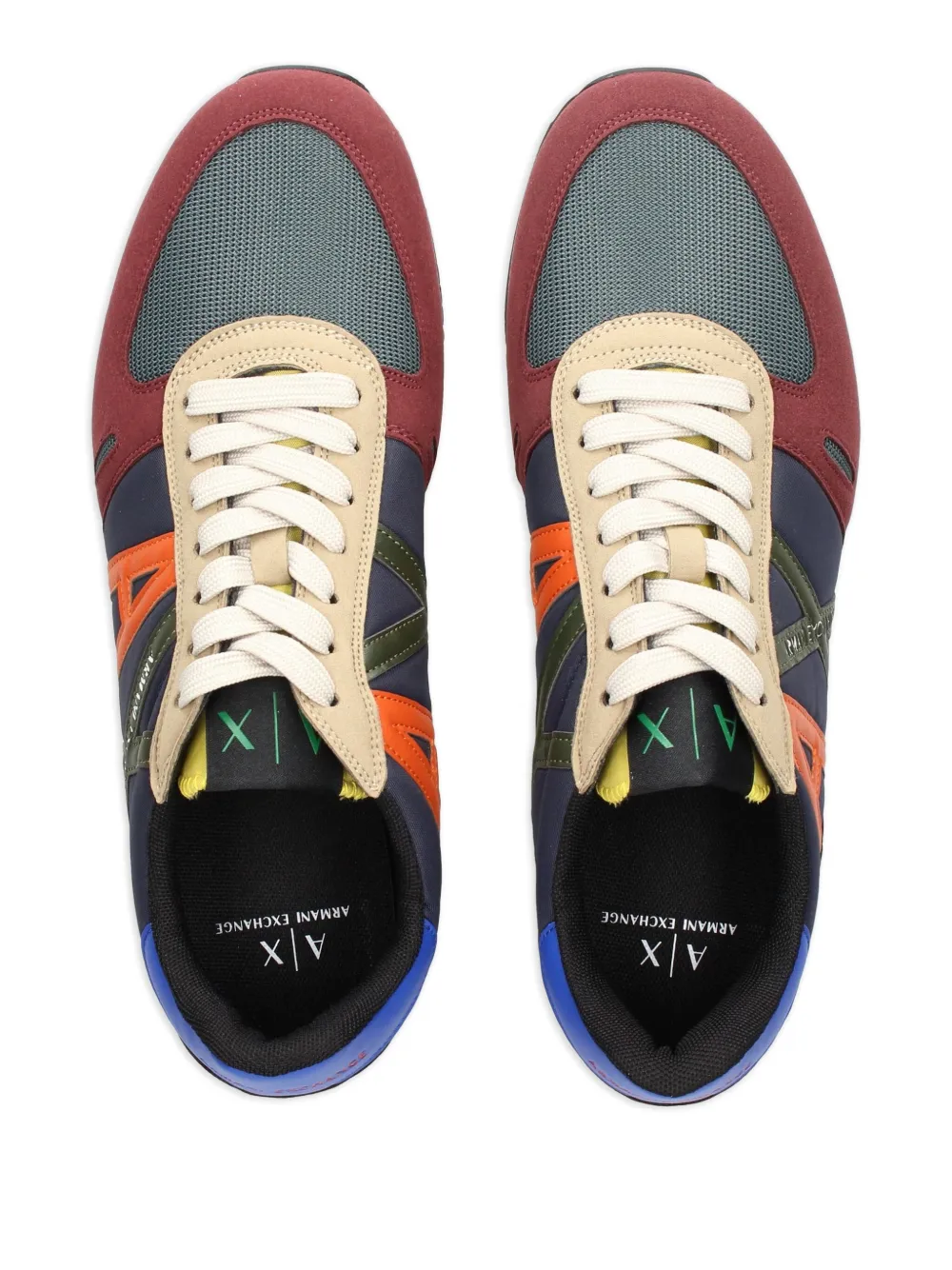 Armani Exchange colour-block sneakers Blue