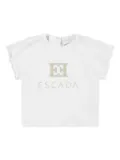 Escada Kids logo-embroidered T-shirt - White