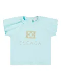 Escada Kids logo-embroidered T-shirt - Blue