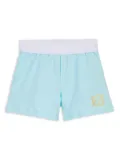 Escada Kids logo-embroidered shorts - Blue
