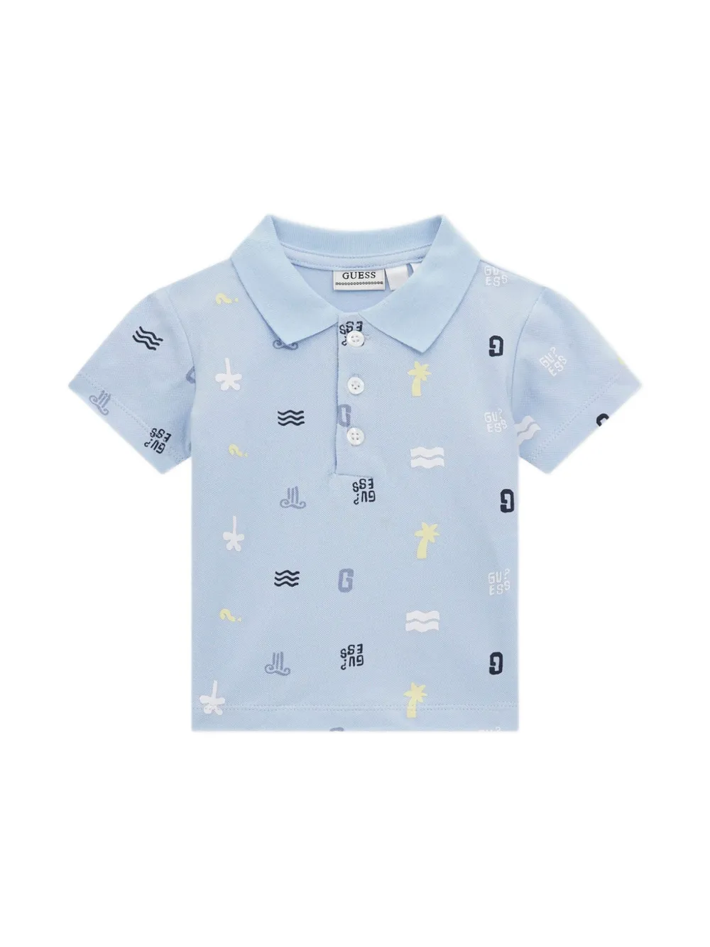 guess kids Katoenen top en shorts Blauw