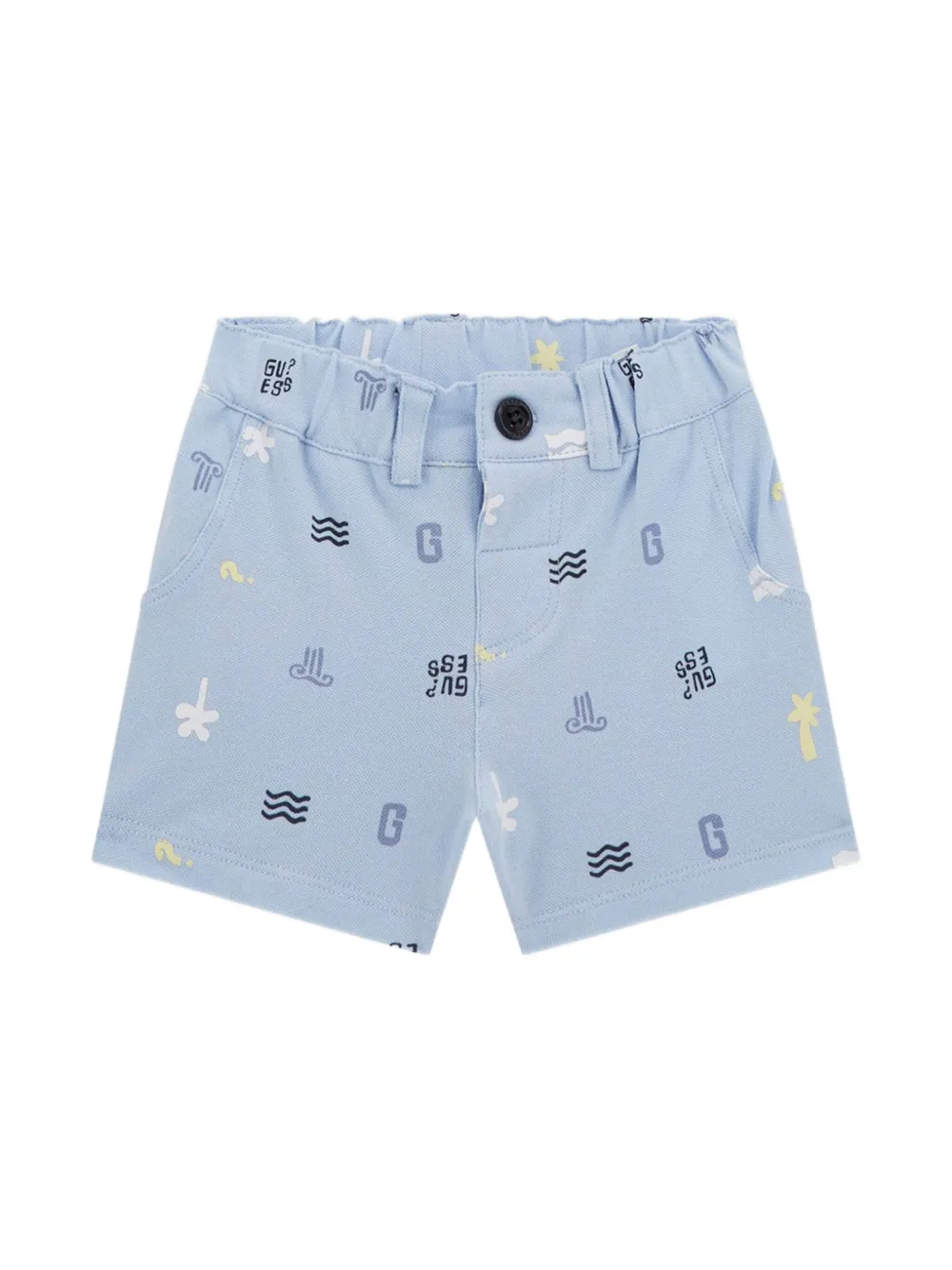 guess kids Katoenen top en shorts Blauw