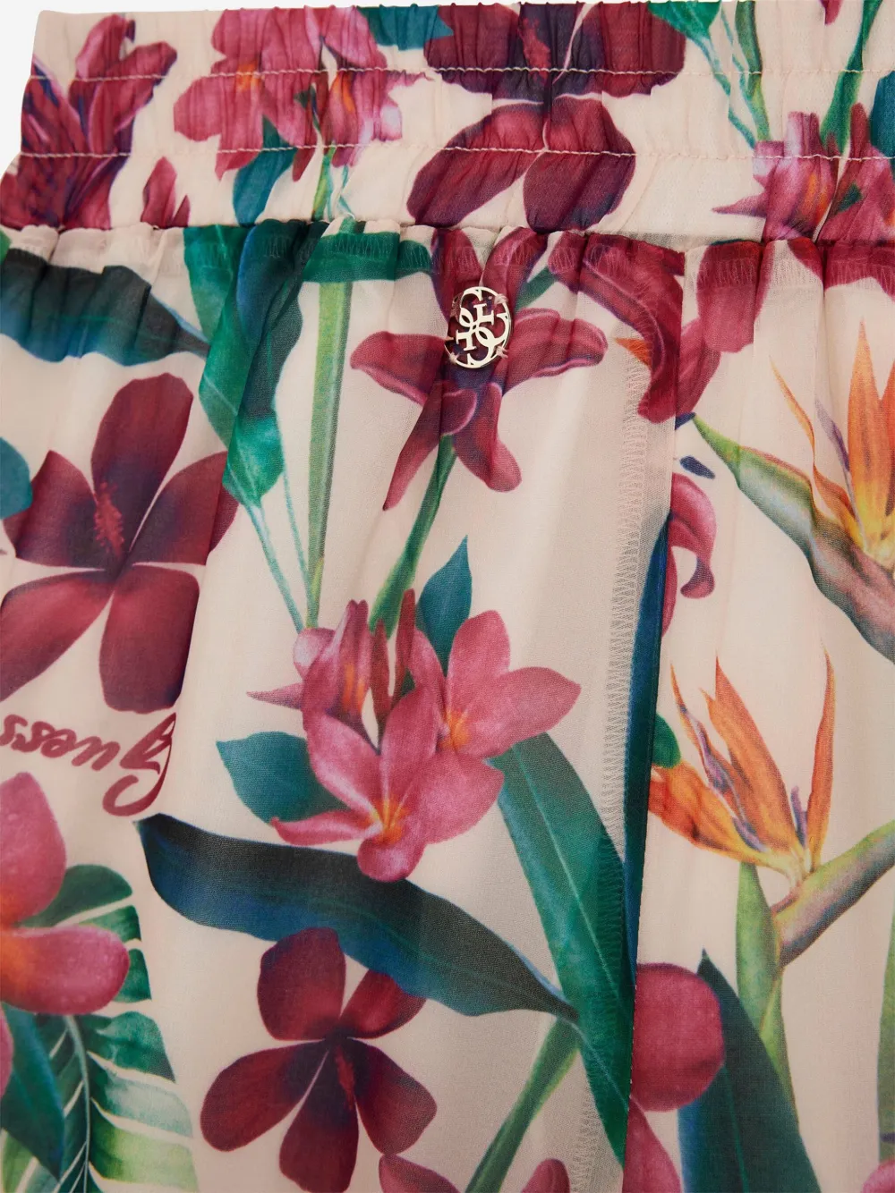 guess kids Broek met bloemenprint Beige