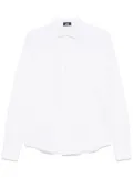 Add piqué-weave shirt - White