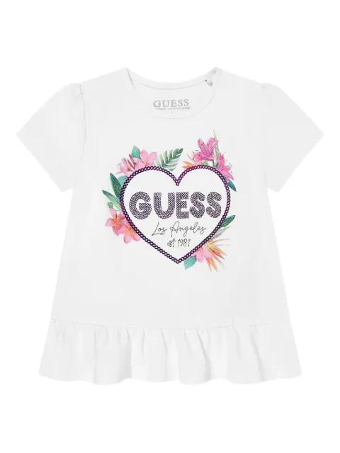 guess kids logo-embellished T-shirt