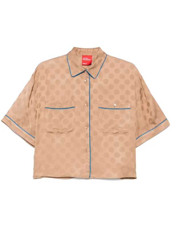 Merci Camisa Con Estampado De Lunares Marrón FARFETCH CO