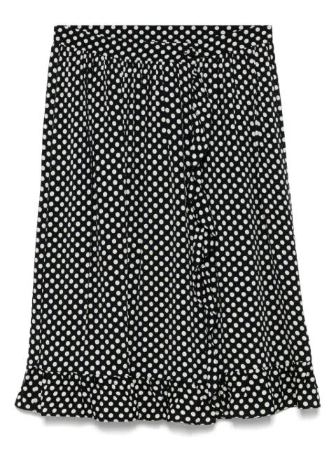 Saint Laurent Pre-Owned falda corta con estampado de lunares 1970