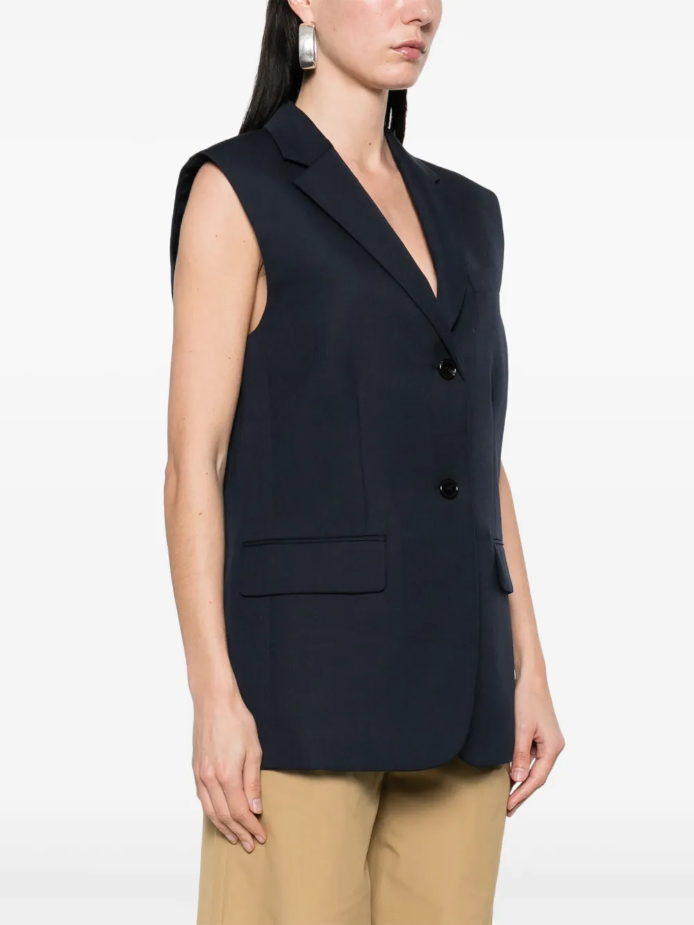 THEORY NOTCHED-LAPELS GILET 