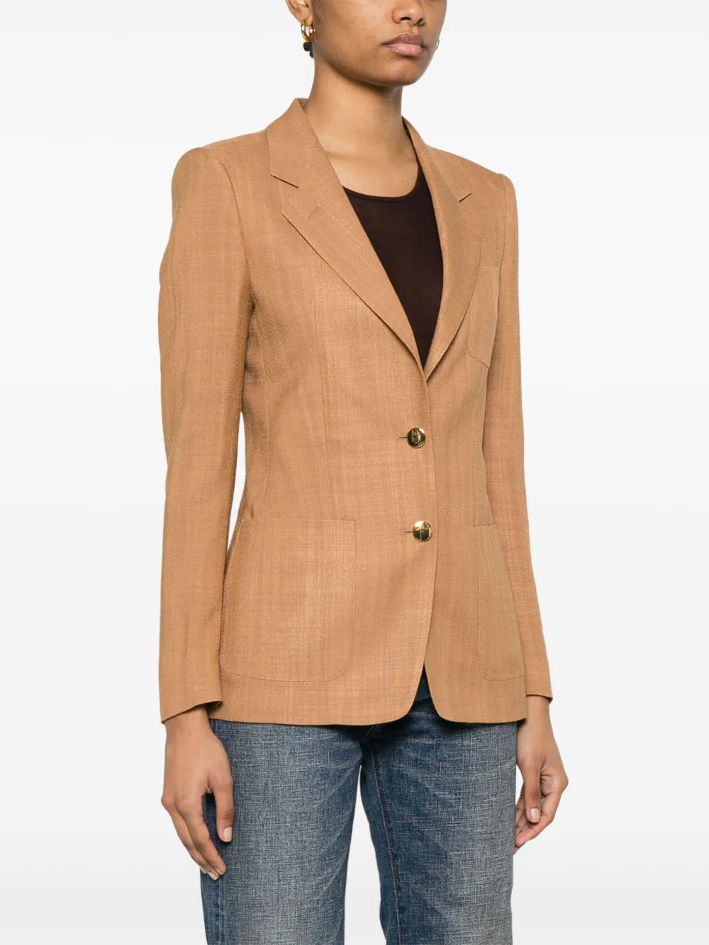 Tagliatore Blazer met enkele rij knopen Bruin