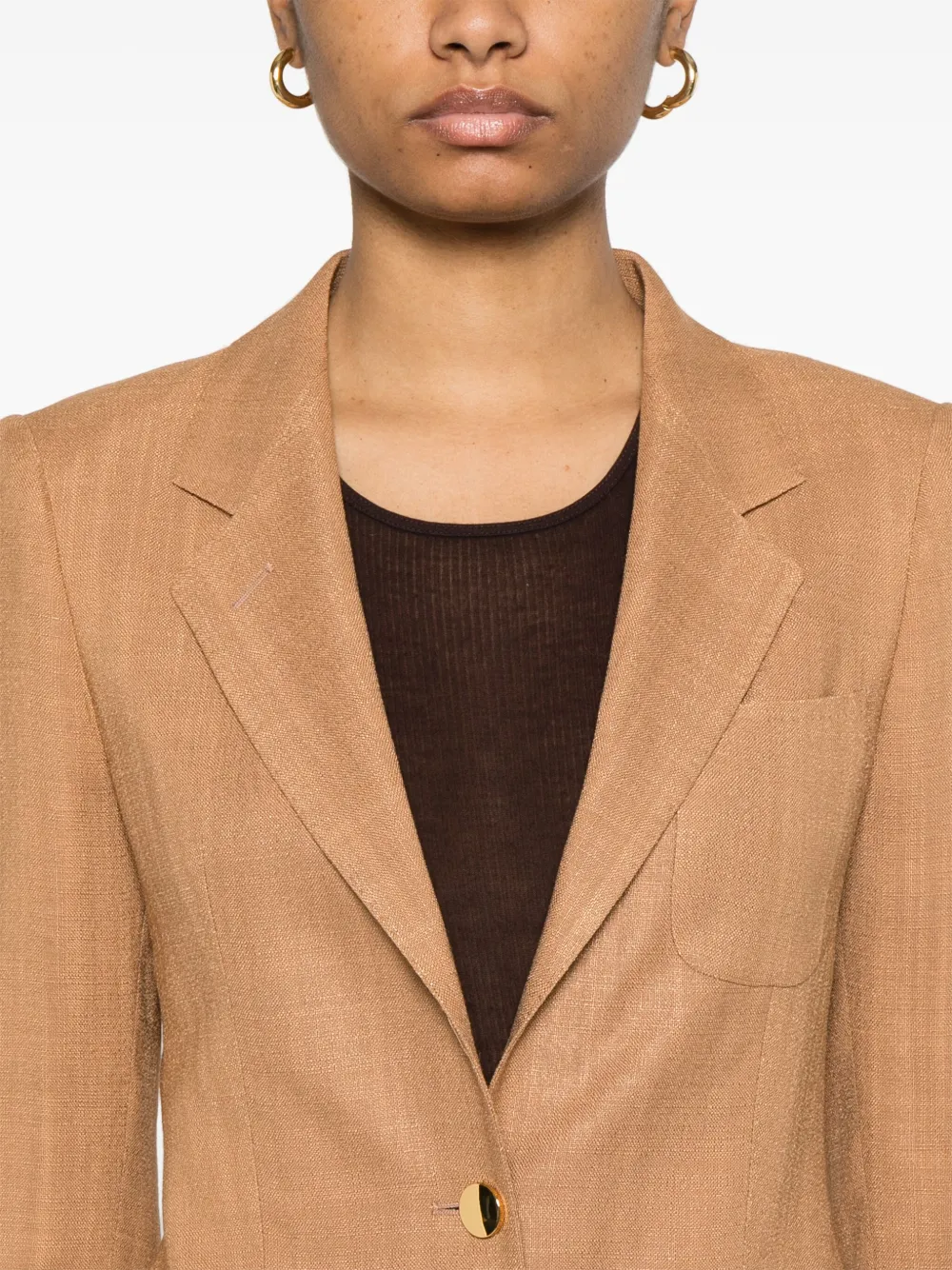 Tagliatore Blazer met enkele rij knopen Bruin