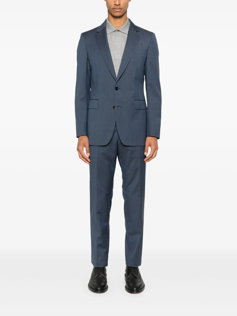 Zegna Poloshirt met textuur - Grijs