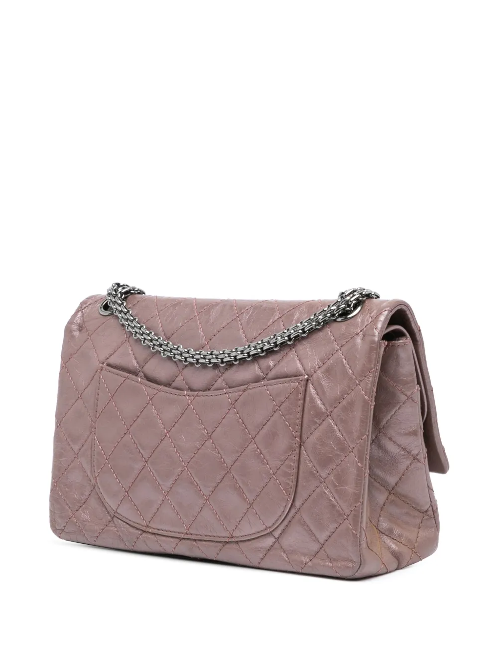 CHANEL Pre-Owned 2008-2009 Reissue 2.55 verweerde kalfsleren Double Flap 226 schoudertas - Roze