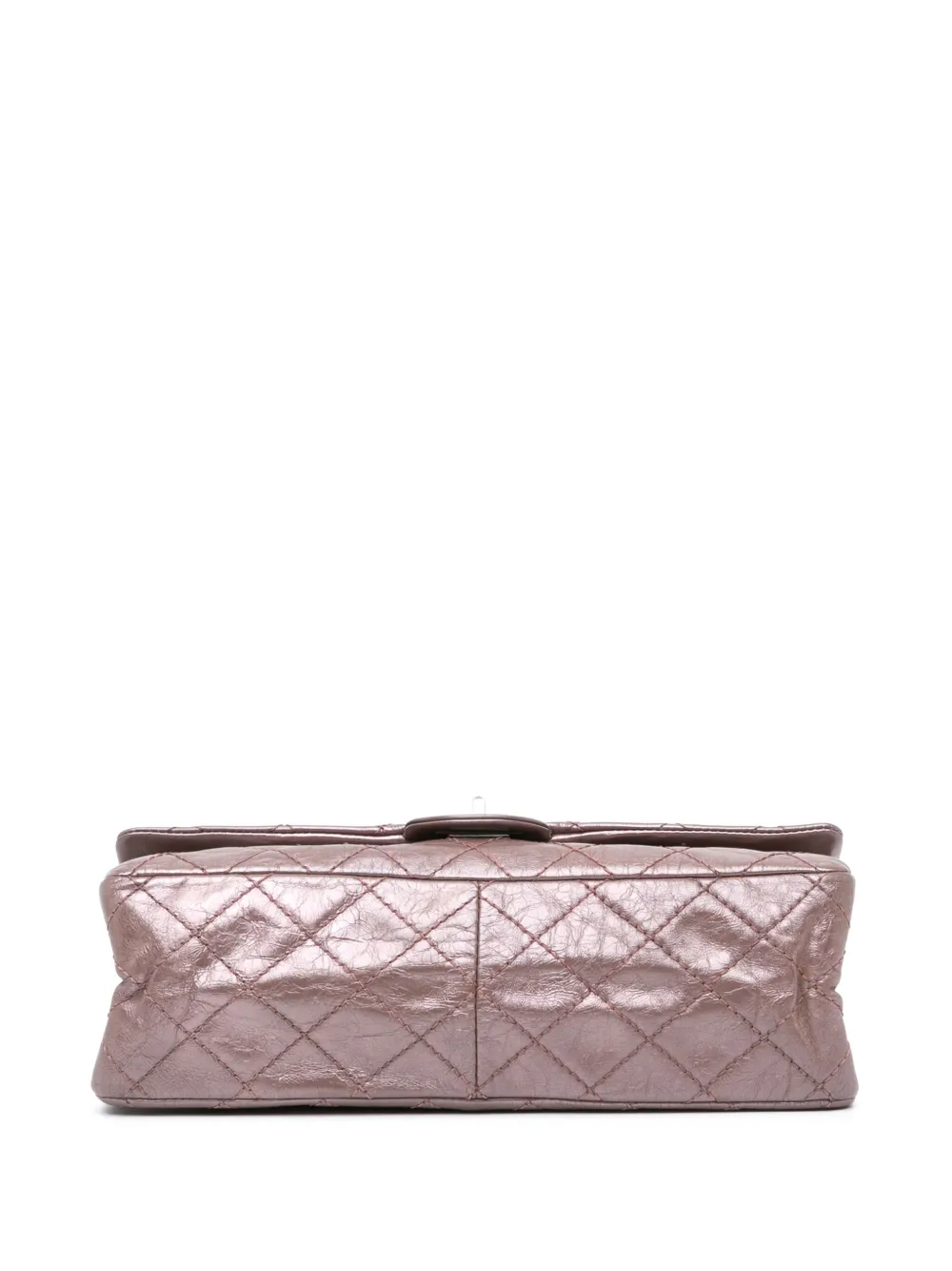 Pre-owned Chanel 2008-2009 Reissue 2.55 Aged Metallic Calfskin Double Flap 226 Shoulder Bag In Pink