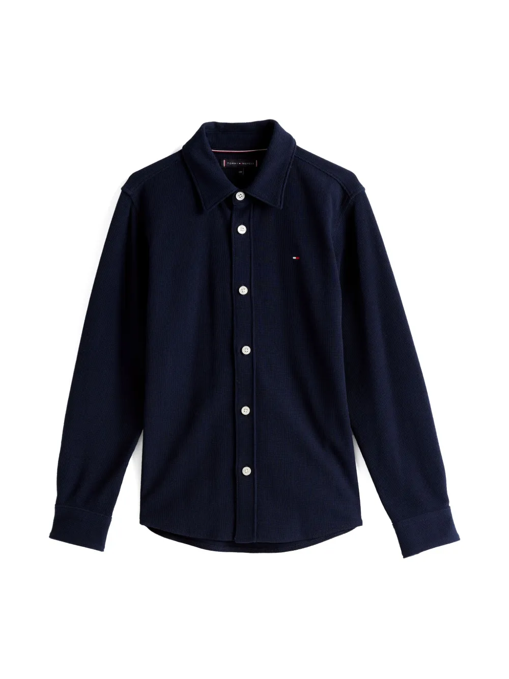 Tommy Hilfiger Junior cotton-blend shirt - Blauw