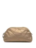 CHANEL Pre-Owned 2006-2008 Paris Biarritz Quilted Metallic Coated Canvas Cosmetic pouch - Gold