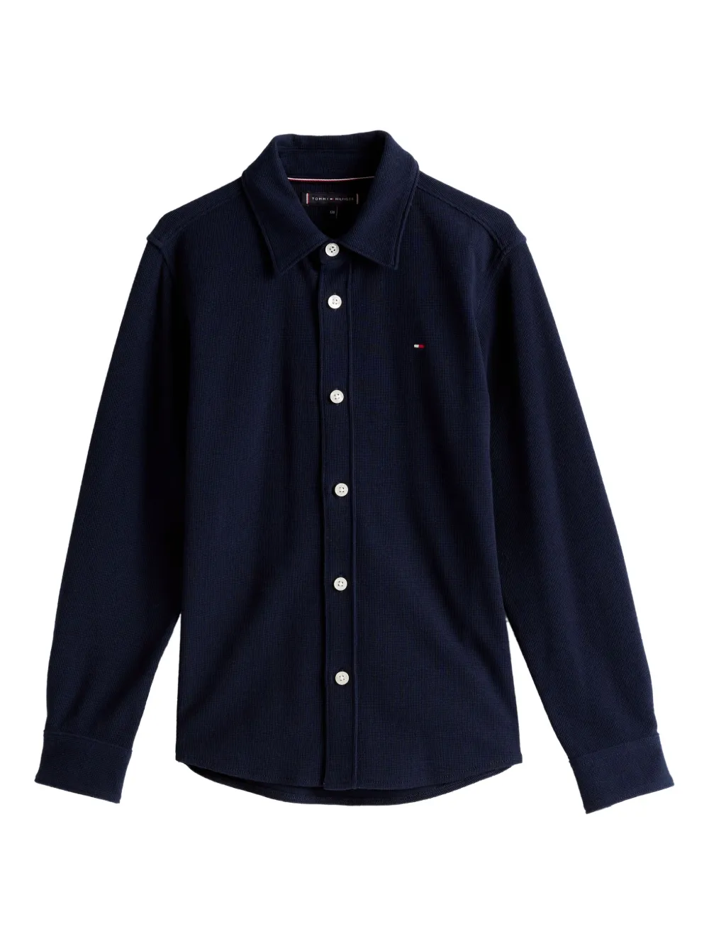 Tommy Hilfiger Junior camisa de tejido gofrado | azul | Image 1