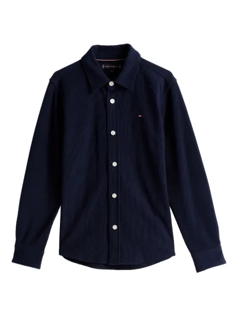 Tommy Hilfiger Junior camisa de tejido gofrado