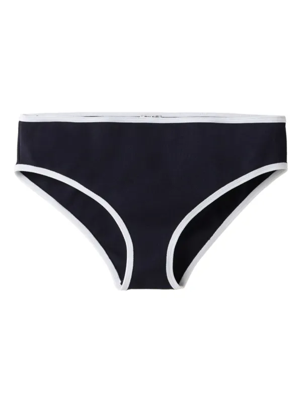 MiuMiu Technical Knit Swimsuit Bottom スイム ボトム ロゴ Miu Miu Technical Knit Swimsuit Bottom | Saks Fifth Avenue