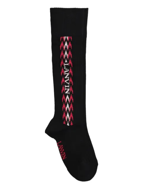 Lanvin Enfant intarsia-logo knitted socks