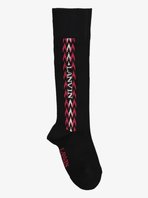 Lanvin Enfant intarsia-logo knitted socks