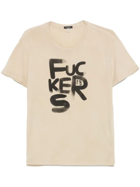 R13 playera con estampado gráfico
