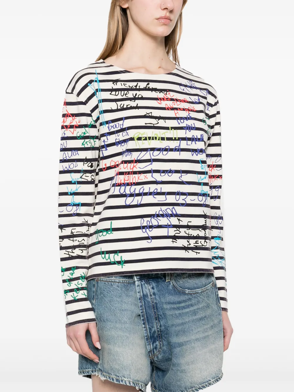R13 End-of-the-year T-shirt In Neutrals