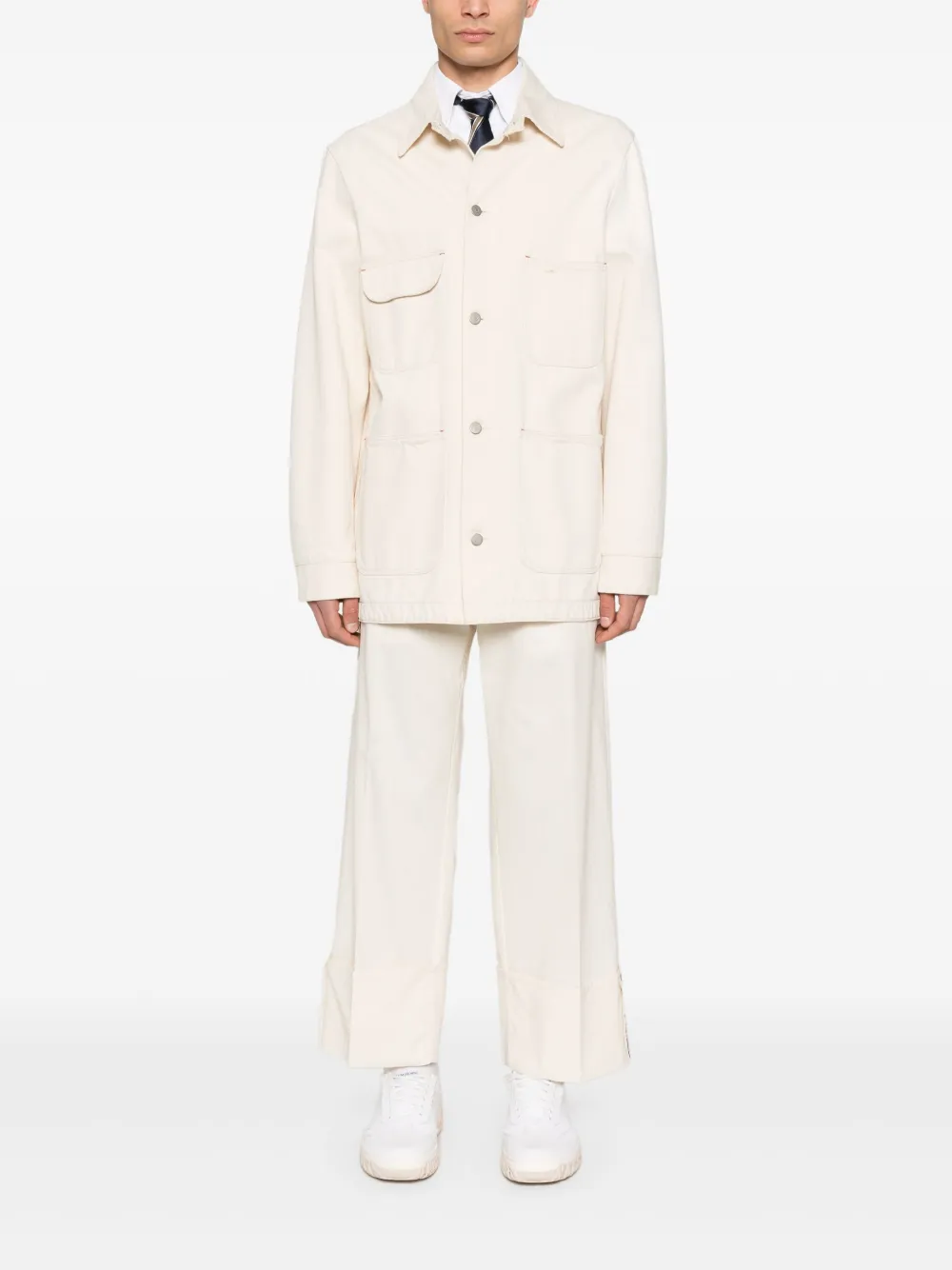 Thom Browne Straight broek - Beige