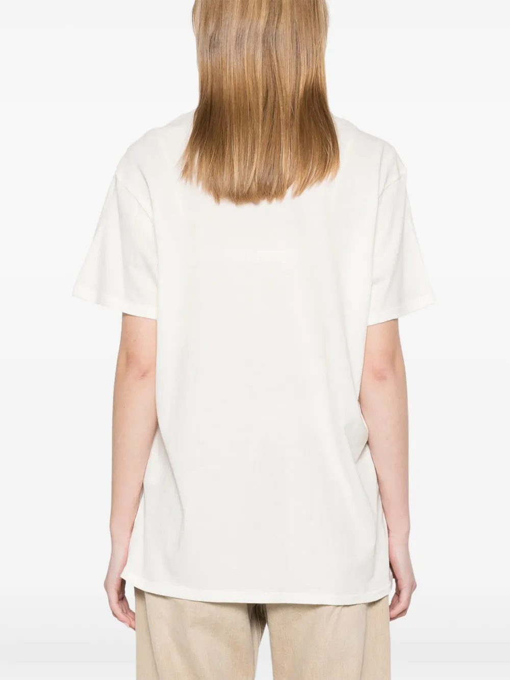 R13 T-shirt met grafische print Wit