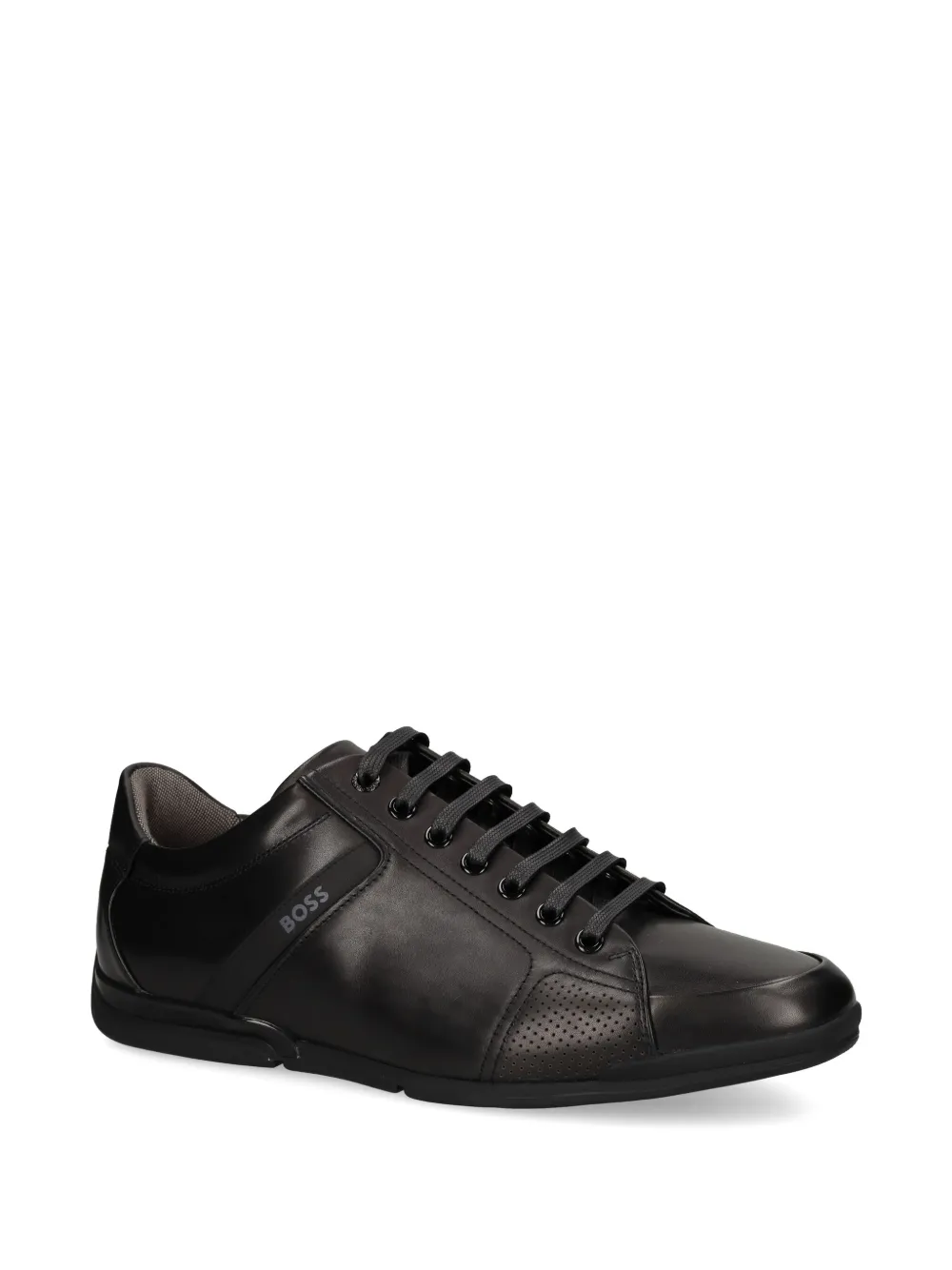 BOSS leather sneakers Black