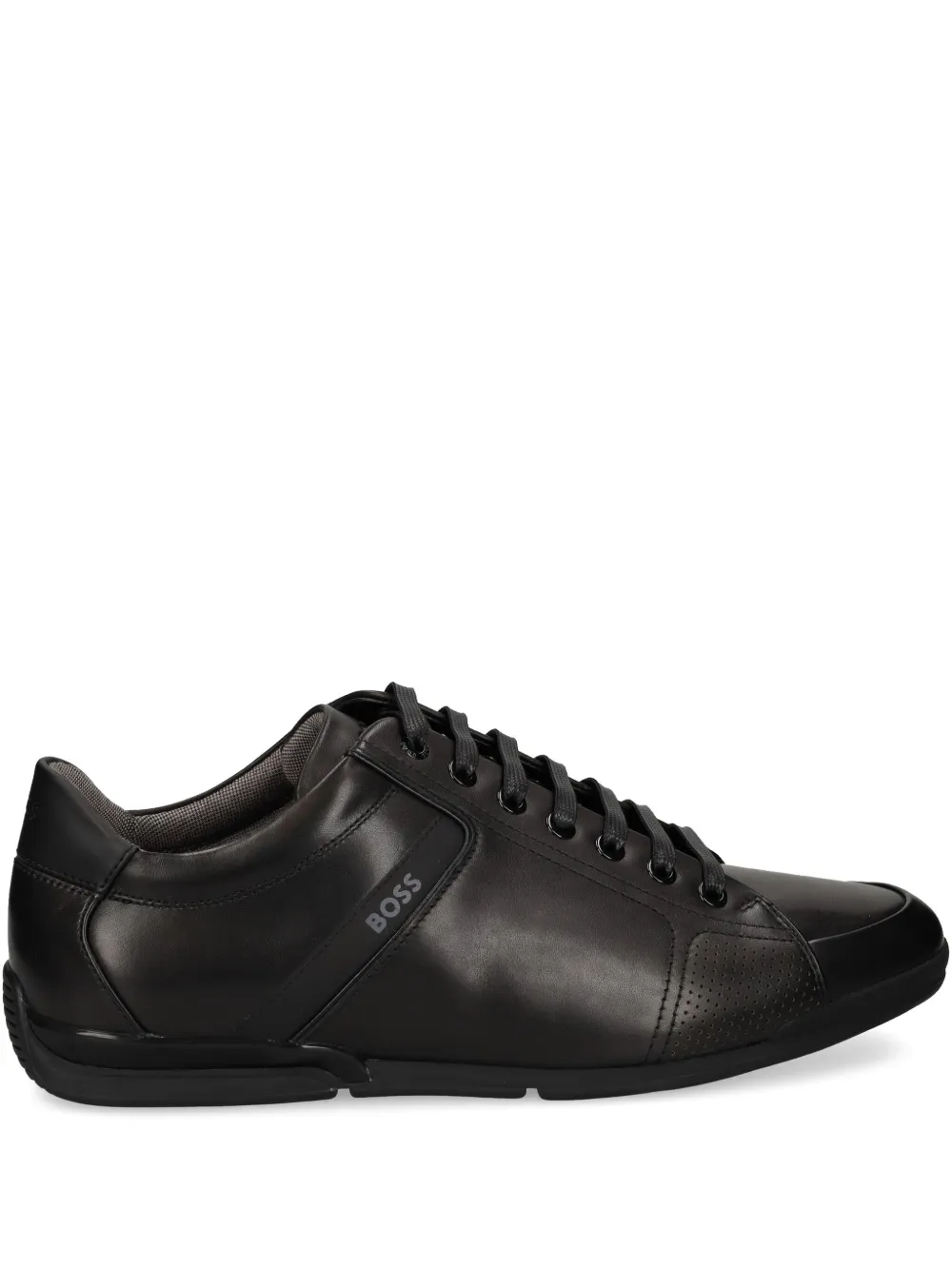 BOSS leather sneakers Black